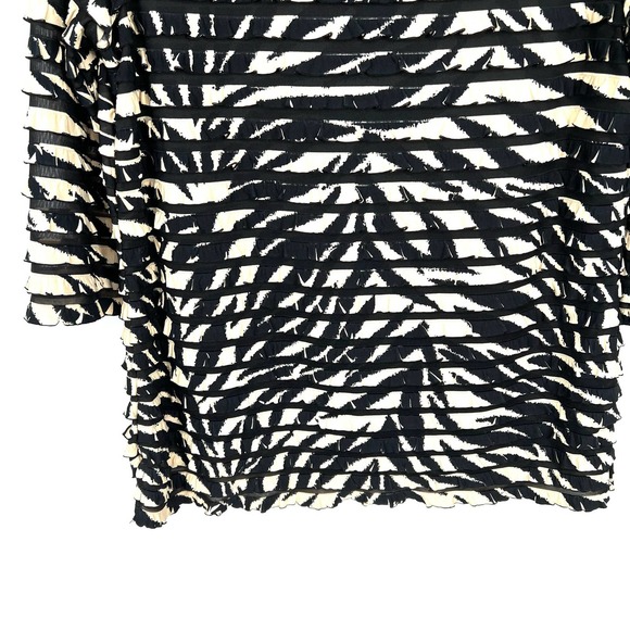 Coldwater Creek Womens Size Large Blouse Shirt Top Zebra Business Professional - Picture 4 of 7
